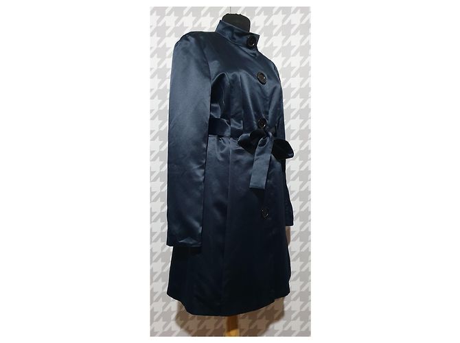 Gabardina Michael Kors Azul Petrolio Talla M - vista 2