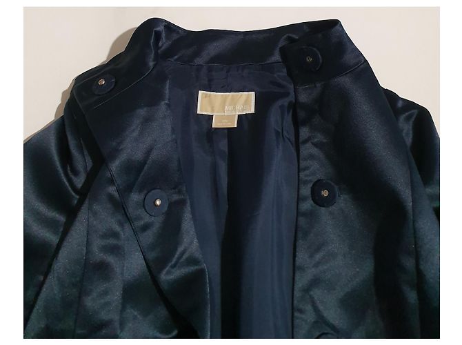 Gabardina Michael Kors Azul Petrolio Talla M - vista 4