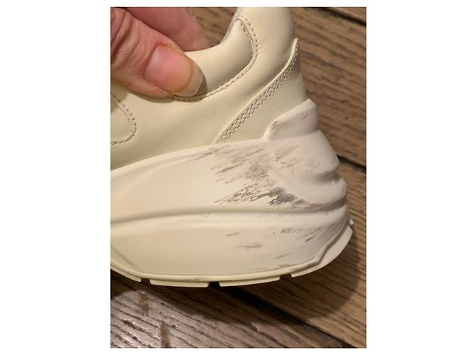 Gucci Rhyton Sneaker Beige Leder Blumen - Ansicht 4