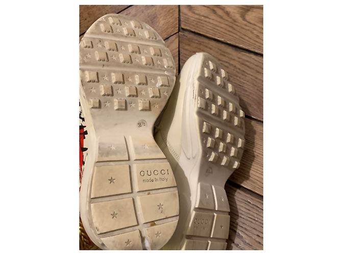 Gucci Rhyton Sneaker Beige Leder Blumen - Ansicht 7