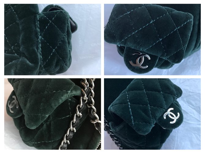 Chanel Famosa mini borsa "Backpack is Back" Verde Verde scuro - vista 15