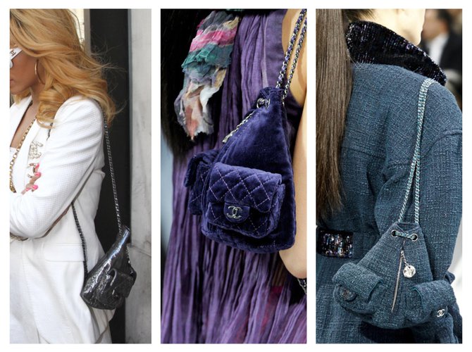 Chanel Famosa mini borsa "Backpack is Back" Verde Verde scuro - vista 2