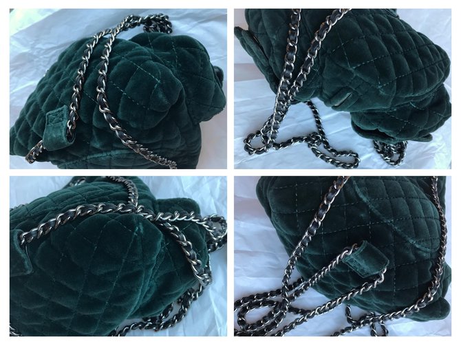Chanel Famosa mini borsa "Backpack is Back" Verde Verde scuro - vista 8