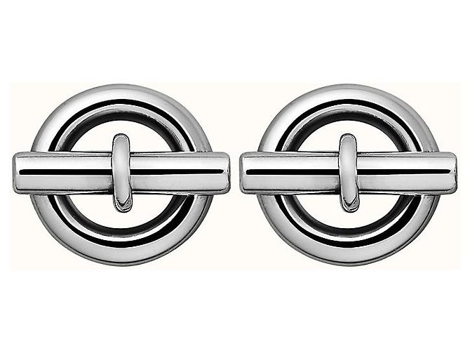 Hermès Mini Chaine d'Ancre Ohrringe Silber - Ansicht 2