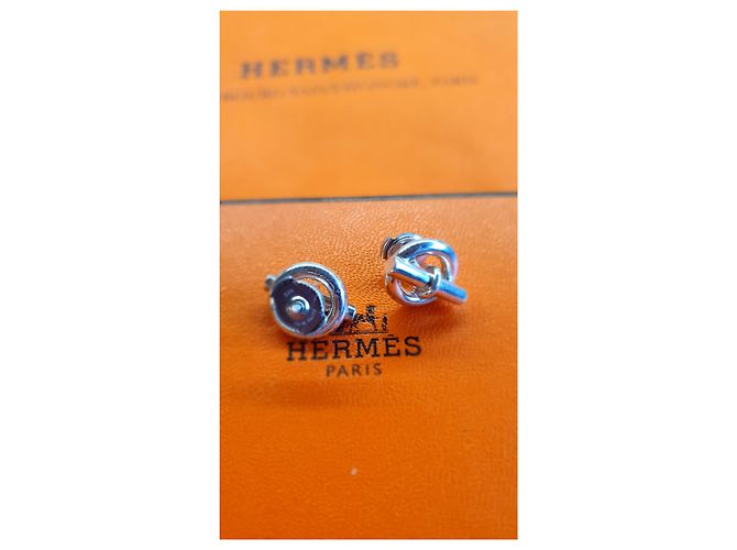 Hermès Mini Chaine d'Ancre Ohrringe Silber - Ansicht 4