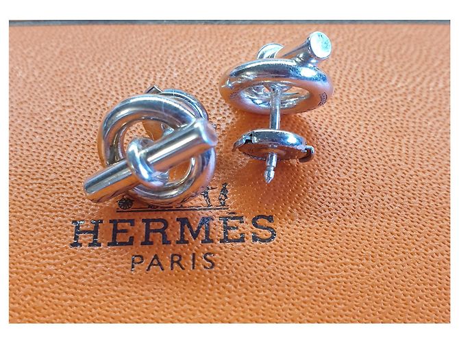 Hermès Mini Chaine d'Ancre Ohrringe Silber - Ansicht 6