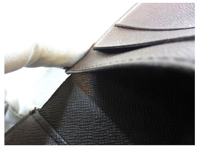 Louis Vuitton Elise Damier Ebène Cartera Marrón Castaño - vista 16