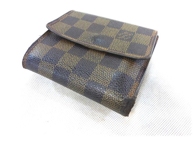 Louis Vuitton Elise Damier Ebène Cartera Marrón Castaño - vista 7