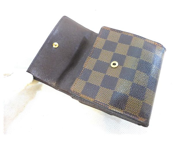 Louis Vuitton Elise Damier Ebène Cartera Marrón Castaño - vista 8
