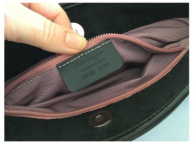 Borsa a tracolla Salvatore Ferragamo in tela e pelle nera Nero - vista 4