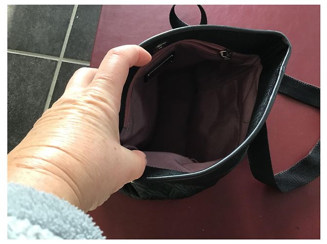 Borsa a tracolla Salvatore Ferragamo in tela e pelle nera Nero - vista 8