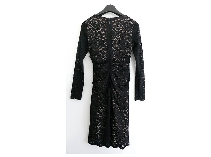 Vestido de encaje de guipur negro Nicole Miller - vista 5