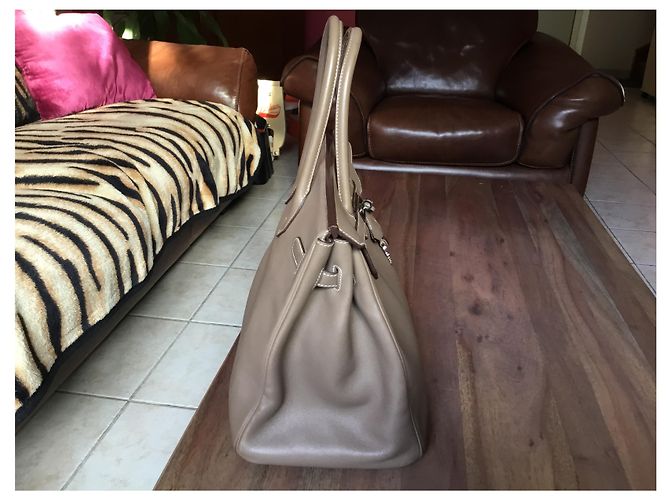 Hermès Hermes Birkin Handtasche 35 taupe farbe Beige - Ansicht 5