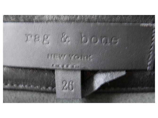 Rag & Bone Pantaloni di pelle skinny - vista 6