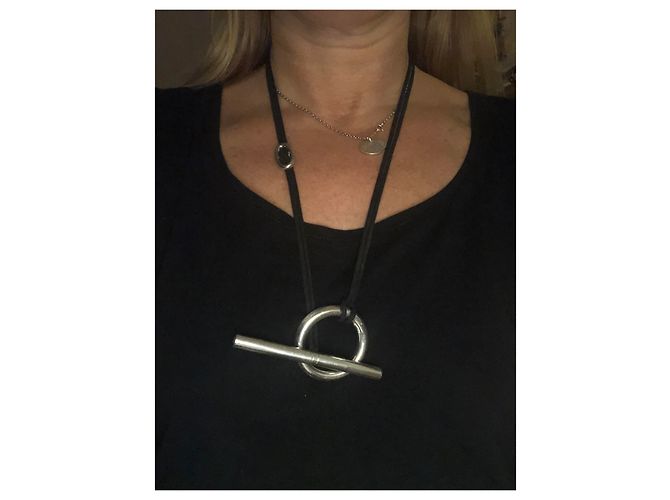 Hermès Collana lunga skipper Nero - vista 11