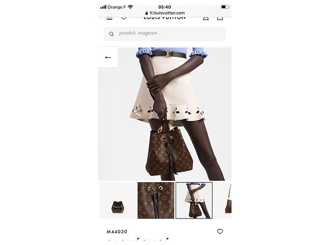 Borsa a secchiello Louis Vuitton NéoNoé marrone scuro pelle - vista 2