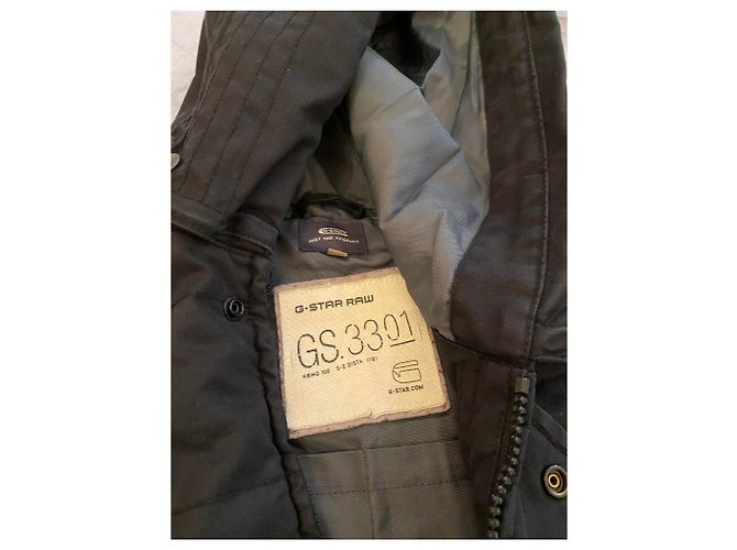 Autre Marque Abrigo vaquero G-Star con capucha azul oscuro - vista 4