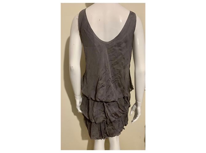 Vestido de seda gris drapeado Philosophy Di Alberta Ferretti - vista 2