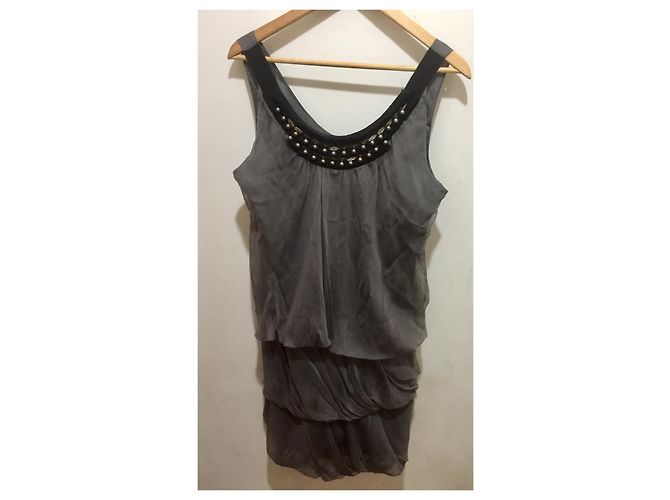 Vestido de seda gris drapeado Philosophy Di Alberta Ferretti - vista 4