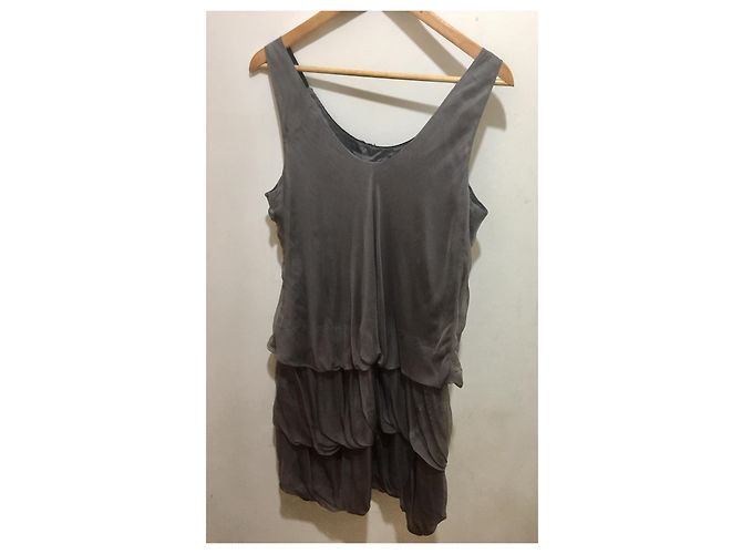 Vestido de seda gris drapeado Philosophy Di Alberta Ferretti - vista 5
