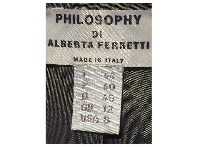 Vestido de seda gris drapeado Philosophy Di Alberta Ferretti - vista 7
