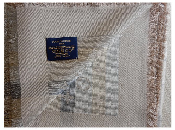 Louis Vuitton Seiden Schals Beige - Ansicht 2