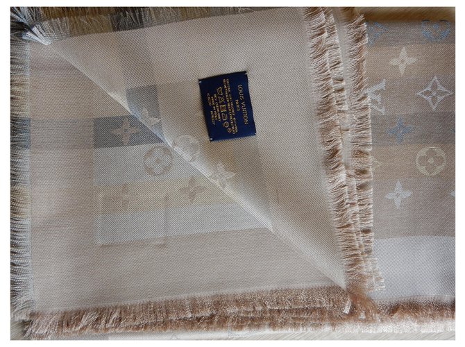 Louis Vuitton Seiden Schals Beige - Ansicht 3