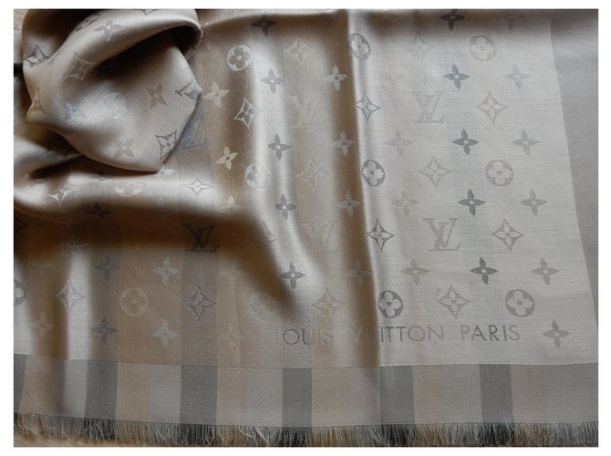 Louis Vuitton Seiden Schals Beige - Ansicht 4