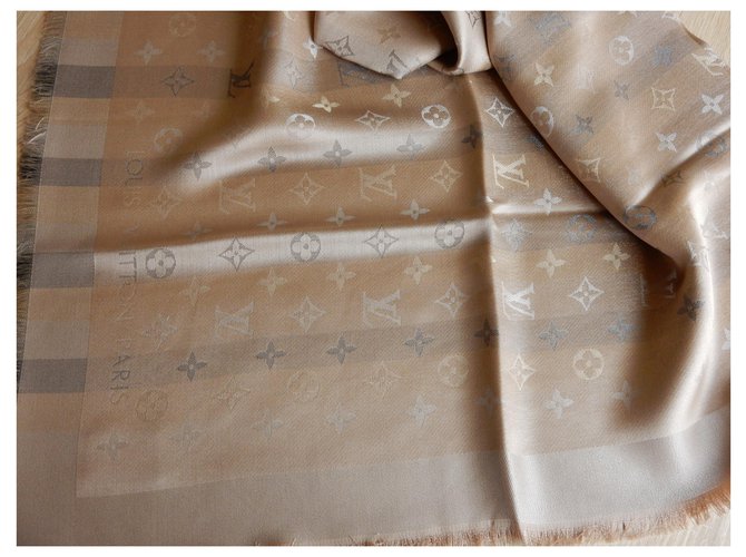 Louis Vuitton Seiden Schals Beige - Ansicht 6