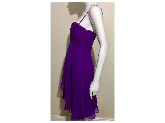 Coast Seidenkleid mit abnehmbaren Trägern Lila - Ansicht 3