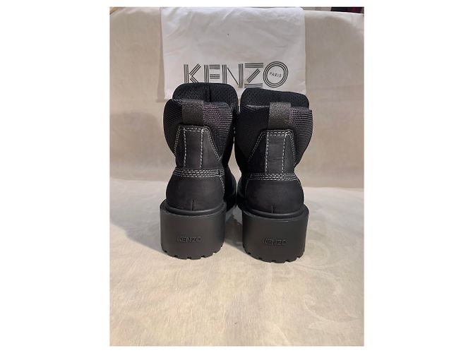 Botas Kenzo de ante negras talla 37 Negro - vista 2