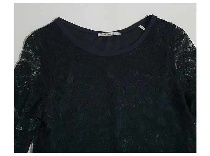 Autre Marque Blusa de renda preta Rich & Royal Preto - vista 2