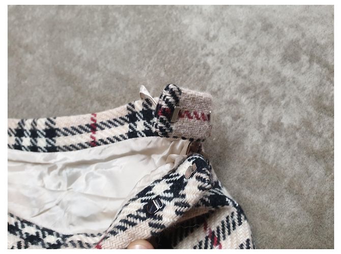 Falda larga Burberry de lana beige - vista 10