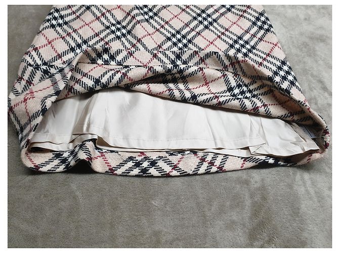 Falda larga Burberry de lana beige - vista 11