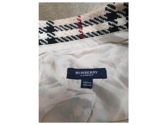 Falda larga Burberry de lana beige - vista 7
