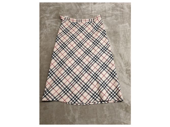 Falda larga Burberry de lana beige - vista 9