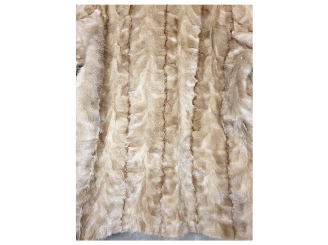 Autre Marque Abrigo de piel de visón beige - vista 2