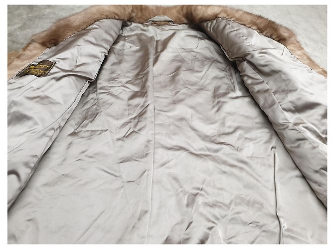 Autre Marque Abrigo de piel de visón beige - vista 5