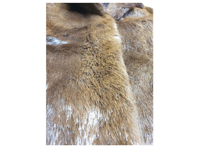 Autre Marque Abrigo pea coat de piel de castor marrón Castaño - vista 6