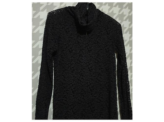 Bitte Kai Rand Polokleid aus Spitze Schwarz - Ansicht 4