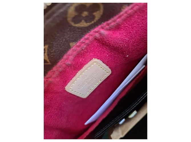 Borsa Louis Vuitton in pelle marrone scuro - vista 3