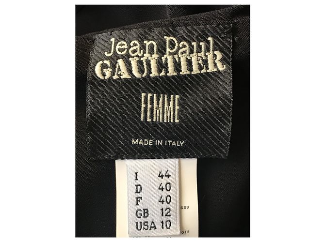 Jean Paul Gaultier Jean-Paul Gaultier schwarzes kurzes Samtkleid - Ansicht 15