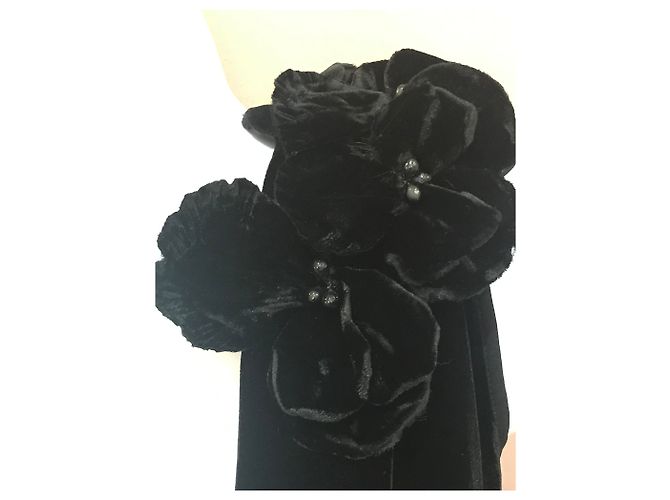 Jean Paul Gaultier Jean-Paul Gaultier schwarzes kurzes Samtkleid - Ansicht 2