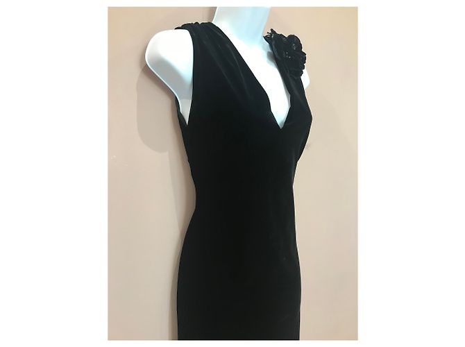 Jean Paul Gaultier Jean-Paul Gaultier schwarzes kurzes Samtkleid - Ansicht 20