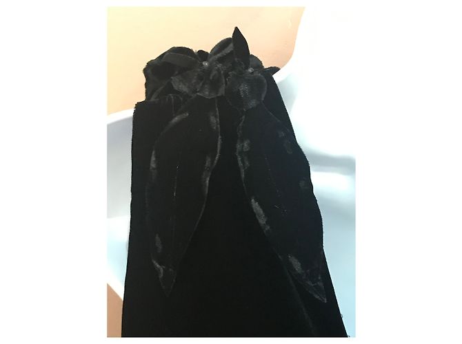 Jean Paul Gaultier Jean-Paul Gaultier schwarzes kurzes Samtkleid - Ansicht 5