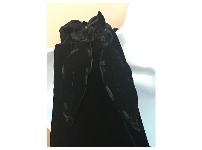 Jean Paul Gaultier Jean-Paul Gaultier schwarzes kurzes Samtkleid - Ansicht 6