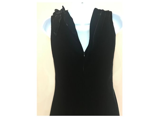 Jean Paul Gaultier Jean-Paul Gaultier schwarzes kurzes Samtkleid - Ansicht 7