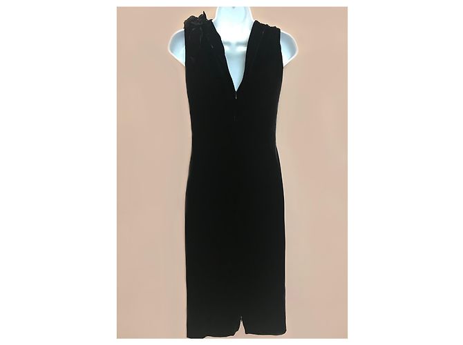 Jean Paul Gaultier Jean-Paul Gaultier schwarzes kurzes Samtkleid - Ansicht 8