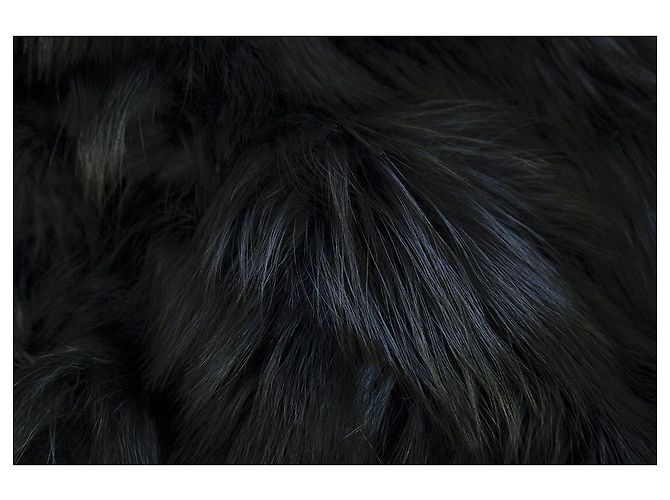 MANZARI Silver Fox Pelzjacke in erstaunlicher Mitternachtsblau-Farbe! Größe 40 Schwarz - Ansicht 5