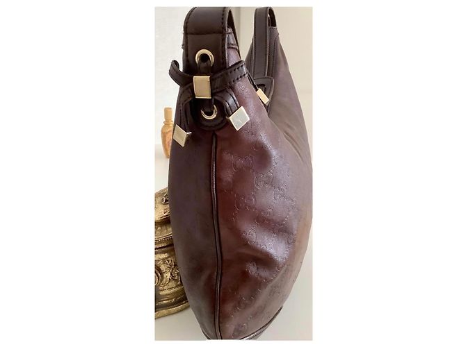 Gucci in pelle incisa Marrone scuro - vista 2